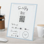 QRコードペデスタルのサインを1つ支払うSCN 台座サイン (インサイチュ)