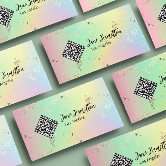 QRコードホログラフィック抽象芸術 名刺