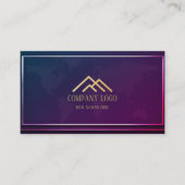 Qrコードホログラムモダンミニマルプロフェッショナル 名刺 (正面)