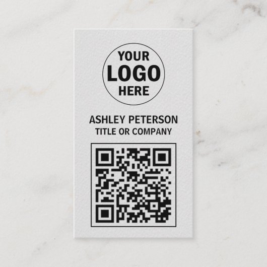 QRコードホワイトクラフト紙 |ソーシャルメディア 名刺 (正面)