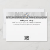 QRコードホワイトシルク&フォイル事業 ノートカード (正面)