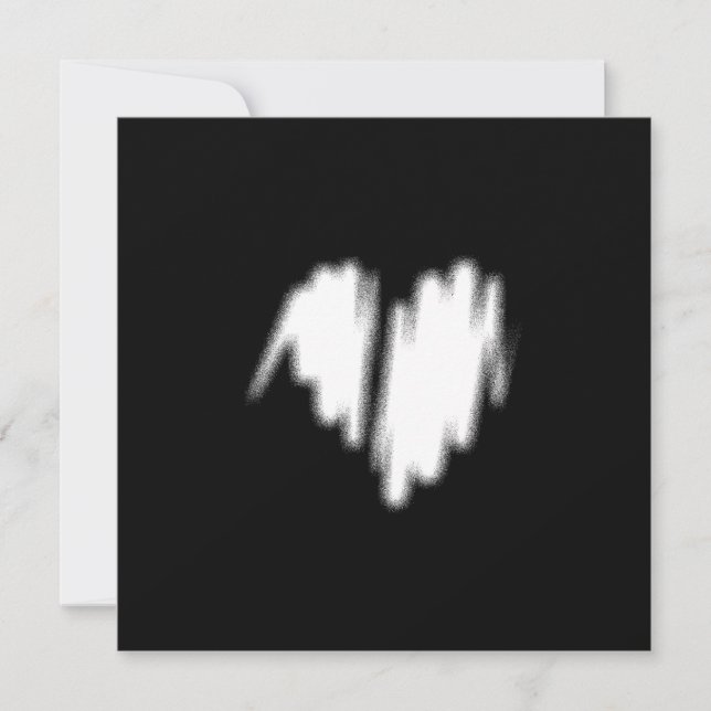 Qrコードホワイトハートグラフィティ散布ハート (正面)