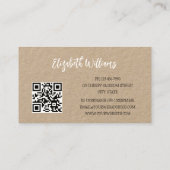 QRコードホワイトラインアートオンクラフト紙 名刺 (裏面)