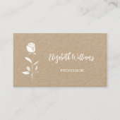 QRコードホワイトラインアートオンクラフト紙 名刺 (正面)