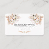 QRコードホワイトローズパンパスグラス結婚ズのウェブサイト 名刺 (正面)