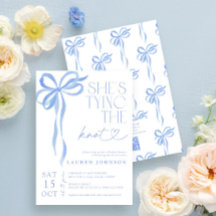 QRコードボウ結び結びブルーシャワー