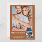 QRコードボホシックレトロフローラ結婚ズ 招待状 (裏面)