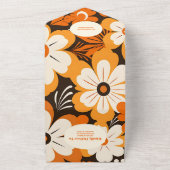 QRコードボホレトロフローラ結婚 オールインワン招待状 (外側)