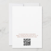 QRコードボホワイルドフラワーブライダルシャワー 招待状 (裏面)