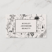 QRコードボモダンタニカル赤面とブラック 名刺 (正面)