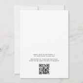 QRコードボーイズサファリ動物ベビーシャワー 招待状 (裏面)