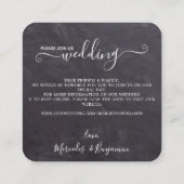 QRコードボ素朴タニカル結婚式招待状 エンクロージャーカード (裏面)