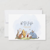 QRコードポオベアシャワーRSVP サンキューカード (正面)