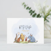 QRコードポオベアシャワーRSVP サンキューカード (スタンド正面)