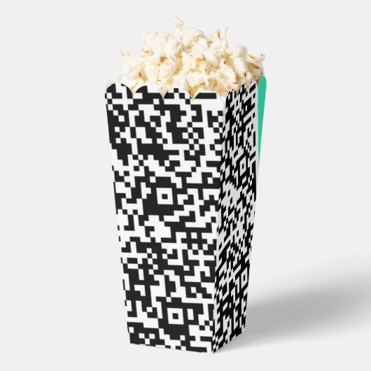 QRコードポップコーンボックスの例 フェイバーボックス (はじけた状態)