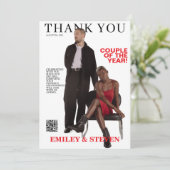 QRコードマガジンの結婚表紙 サンキューカード (スタンド正面)