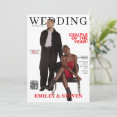 QRコードマガジンの結婚表紙 招待状 (スタンド正面)