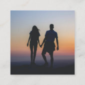 QRコードマゼンタ書道RSVP写真結婚の エンクロージャーカード (裏面)