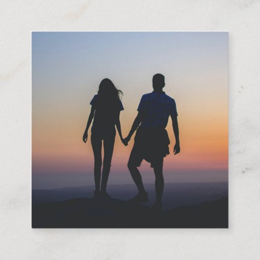 QRコードマゼンタ書道RSVP写真結婚の エンクロージャーカード (裏面)