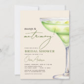 QRコードマージンと結婚モダンブライダルシャワー 招待状 (正面)