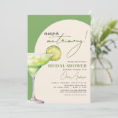 QRコードマージンと結婚モダンブライダルシャワー 招待状 (スタンド正面)