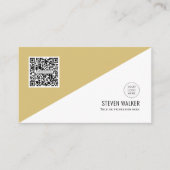 QRコードミニマモダンリストクリーンビジ企業のネス 名刺 (正面)