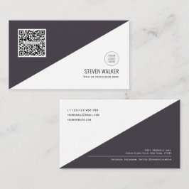QRコードミニマモダンリストクリーンビジ企業のネス 名刺