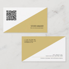 QRコードミニマモダンリストクリーンプロフェッショナルバス 名刺