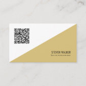 QRコードミニマモダンリストクリーンプロフェッショナルバス 名刺 (正面)