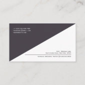 QRコードミニマモダンリストクリーンプロフェッショナルバス 名刺 (裏面)