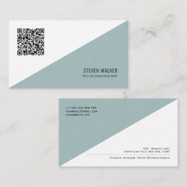 QRコードミニマモダンリストクリーンプロフェッショナルバス 名刺
