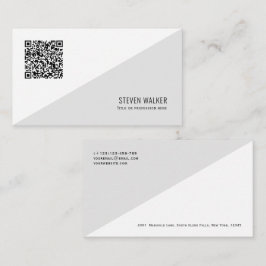 QRコードミニマモダンリストクリーンプロフェッショナルバス 名刺