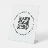 QRコードミニマリストのクリーンシンプルホワイトプロモーション 台座サイン (正面)