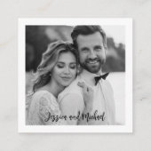 💍QRコードミニマリストエレガントな結婚式のウェブサイト エンクロージャーカード (裏面)