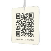 QRコードミニマリストクリーンシンプル文字 カーエアーフレッシュナー (左)