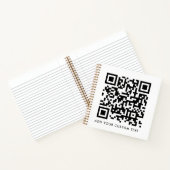 QRコードミニマリストクリーンシンプル白カスタム文字 ノートブック (内部)