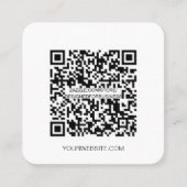 QRコードミニマリストソーシャルメディアシンプルネイビーブルー スクエア名刺 (正面)
