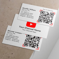 QRコードミニマリスト付きYoutube Vloggerチャンネル