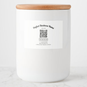 QRコードミニマリスト白黒シンプル澄ん フードラベル