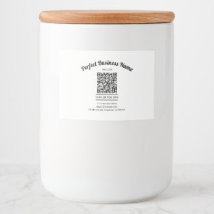 QRコードミニマリスト白黒シンプル フードラベル