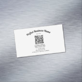 QRコードミニマリスト白黒シンプル マグネット名刺 (インサイチュ)