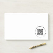 QRコードミニマルなクリーンシンプルホワイトビジネス ポストイット (デスク)