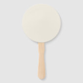 QRコードミニマルシンプルナリストGRAYラウンド予算 ハンドファン (裏面)