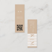 Qrコードミニマルトレンディーインテリア設計者 スキニー名刺 (正面/裏面)