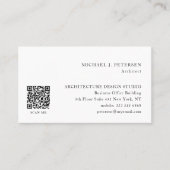 QRコードミニマルモダンリストプロフェッショナル基本 名刺 (正面)