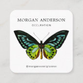 QRコードミニマル蝶 スクエア名刺 (正面)