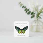 QRコードミニマル蝶 スクエア名刺 (スタンド正面)