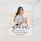 QRコードミニ卒業写真アナウンスメントインサート エンクロージャーカード (正面)