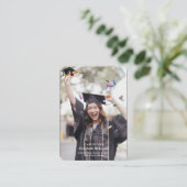 QRコードミニ卒業写真アナウンスメントインサート エンクロージャーカード (スタンド正面)
