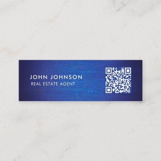QRコードミニ名刺 スキニー名刺 (正面)